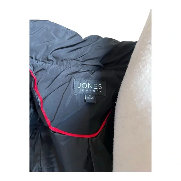 Jones New York Black Women's Quilted Puffer Coat Size M